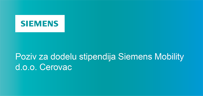 Представљање програма стипендирања Siemens Mobility DOO